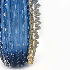 Officine di Murano 1295 Vaso Balloton blu marino e trasparente