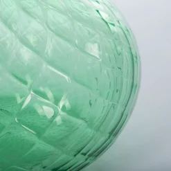 Officine di Murano 1295 Vaso Balloton verde con bordo blu