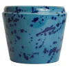 Carola fra i Trulli Vaso Cachepot in ceramica celeste e blu
