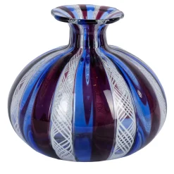 Officine di Murano 1295 Vaso Campcipolla rosso, bianco e blu