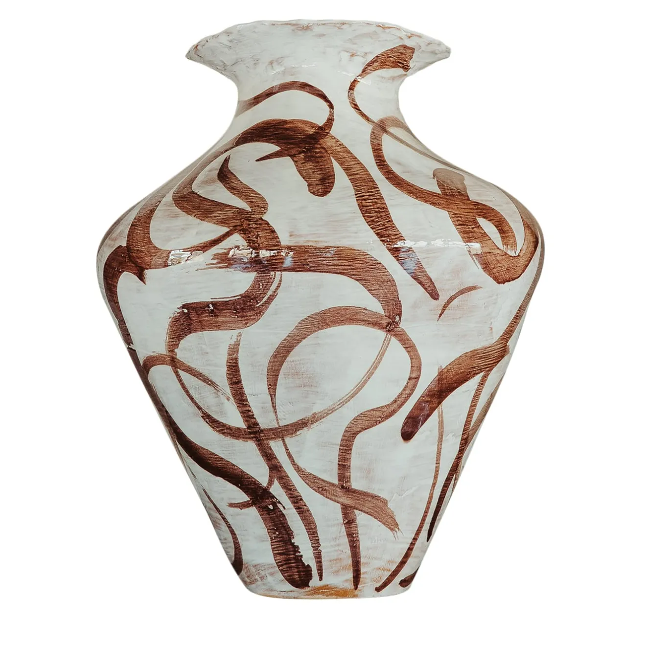 Onofrio Acone Vaso Ceramica Areté Aliseo Marrone