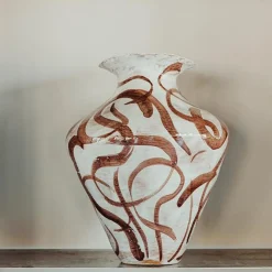 Onofrio Acone Vaso Ceramica Areté Aliseo Marrone