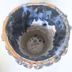 Daria Dazzan Vaso cilindrico blu e nero