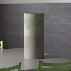 Pot à Porter Vaso cilindrico in ceramica grigio maculato Portofino