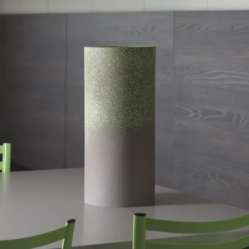 Pot à Porter Vaso cilindrico in ceramica grigio maculato Portofino