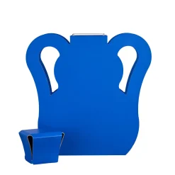 ADJ Style Vaso con coperchio e manici in pelle a onda edizione limitata OTTO blu Majorelle