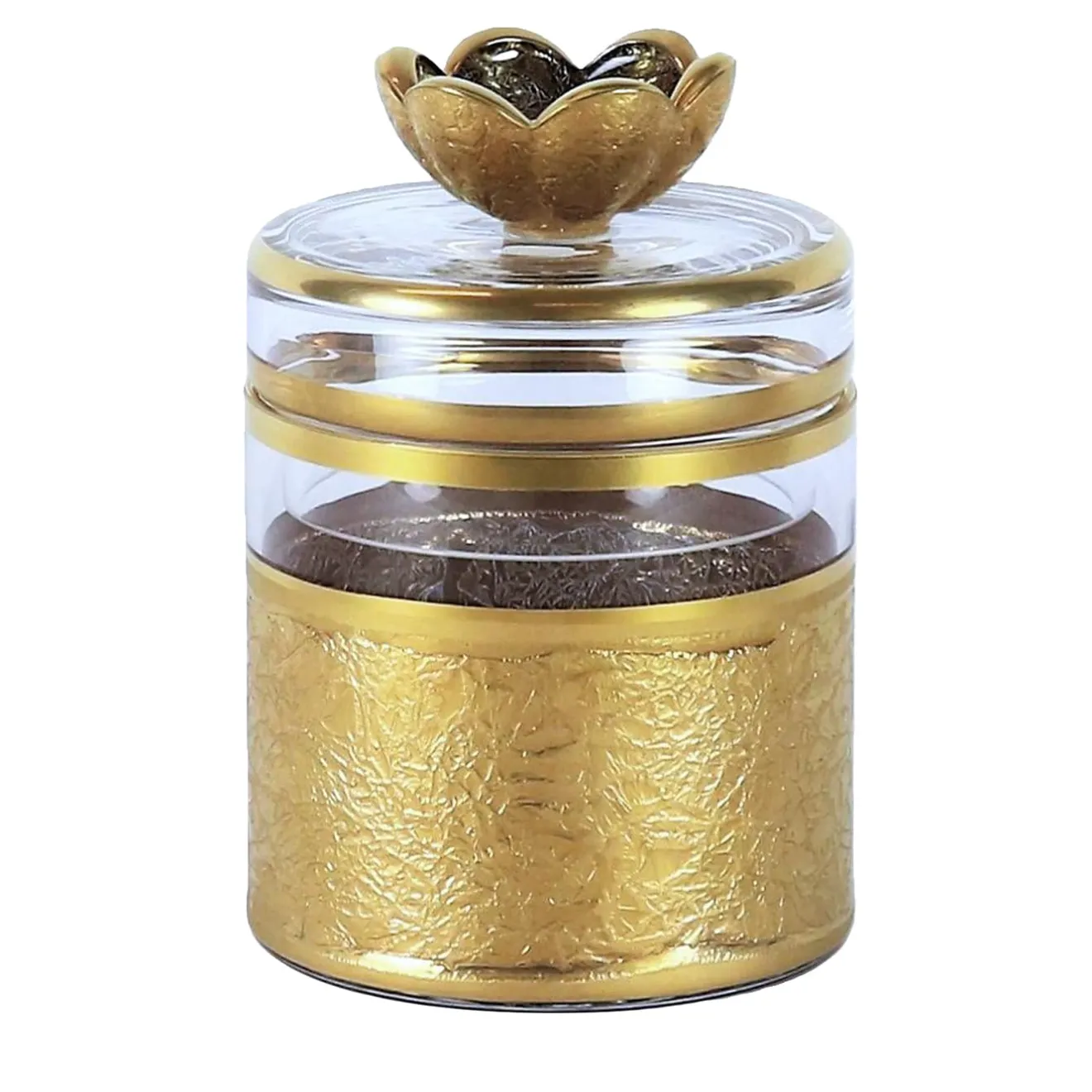 Griffe Montenapoleone by Vetrerie di Empoli Vaso con coperchio in vetro con base ispirata a Michelangelo