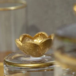 Griffe Montenapoleone by Vetrerie di Empoli Vaso con coperchio in vetro con base ispirata a Michelangelo