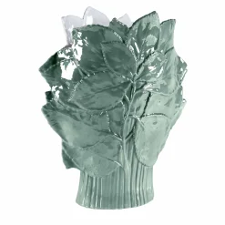 Villari VASO CON FOGLIE D'ACERO - VERDE