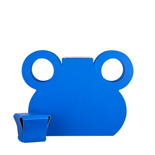 ADJ Style Vaso con manico rotondo in pelle Edition Limitée OTTO Majorelle Blue con coperchio