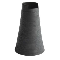 StudioNudo Vaso Cut Alto Nero Fumè in Ceramica