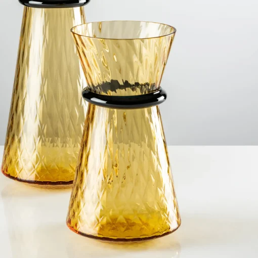 Venini Vaso d'ambra piccolo Tiara di Francesco Lucchese
