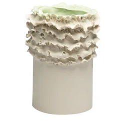 Vittorio Passaro Vaso Decorativo Biscuit in Porcellana Verde Cristallo #2