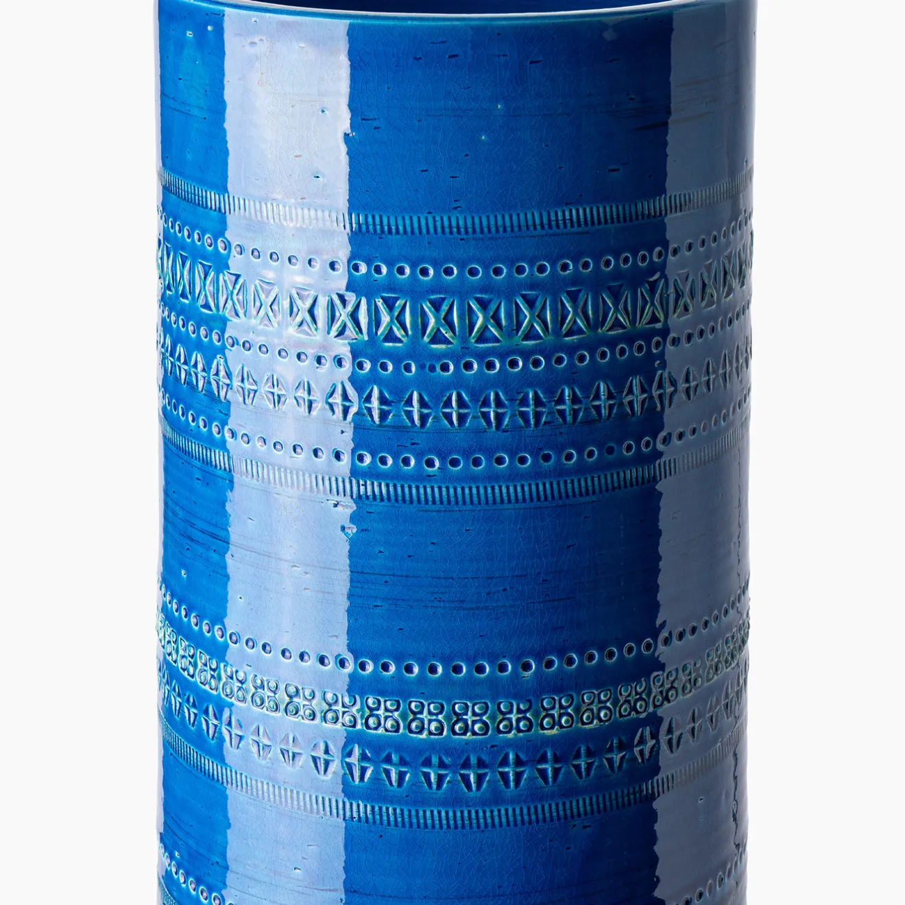 Bitossi Ceramiche Vaso Decorativo e Portombrelli Blu di Aldo Londi