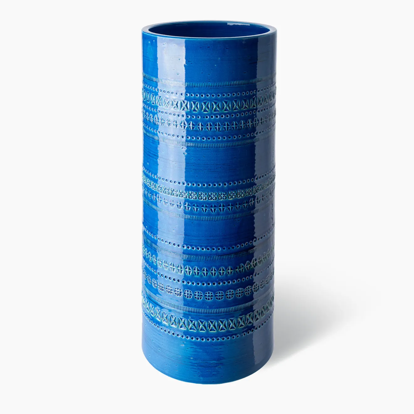 Bitossi Ceramiche Vaso Decorativo e Portombrelli Blu di Aldo Londi