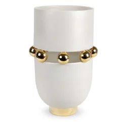 deBlona Vaso Decorativo Kósmos in Ceramica Bianca