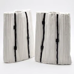 Design Center 1991 Vaso Decorativo Paesaggio 18 #1 bianco di Nino Basso