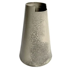 StudioNudo Vaso decorativo trasparente Raku tagliato alto