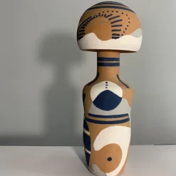 Enryhands Vaso Decorativo U2 con Motivo Astratto in Terracotta