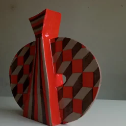 Chiara Berta Vaso decorativo Wild Double-Face rosso in terracotta