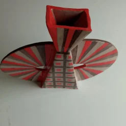 Chiara Berta Vaso decorativo Wild Double-Face rosso in terracotta