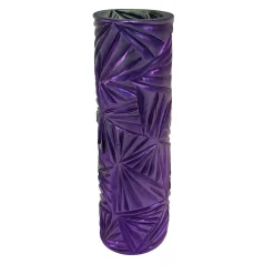 Ghirò Studio Vaso di cristallo viola inciso a mano