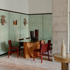 Gambaro e Tagliapietra Vaso di murrine in filigrana bianca e rossa