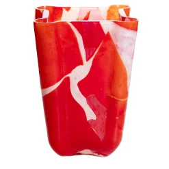 Stories Of Italy Vaso di vetro a secchiello rosso