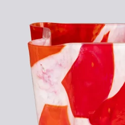 Stories Of Italy Vaso di vetro a secchiello rosso