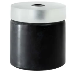 Mutina Vaso di vetro cilindrico medio in bianco e nero