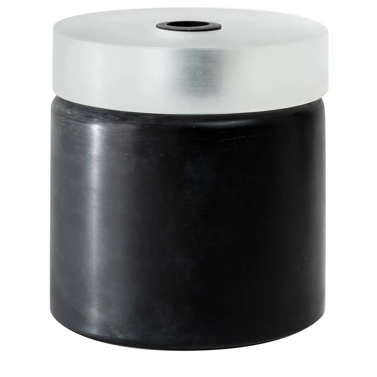 Mutina Vaso di vetro cilindrico medio in bianco e nero