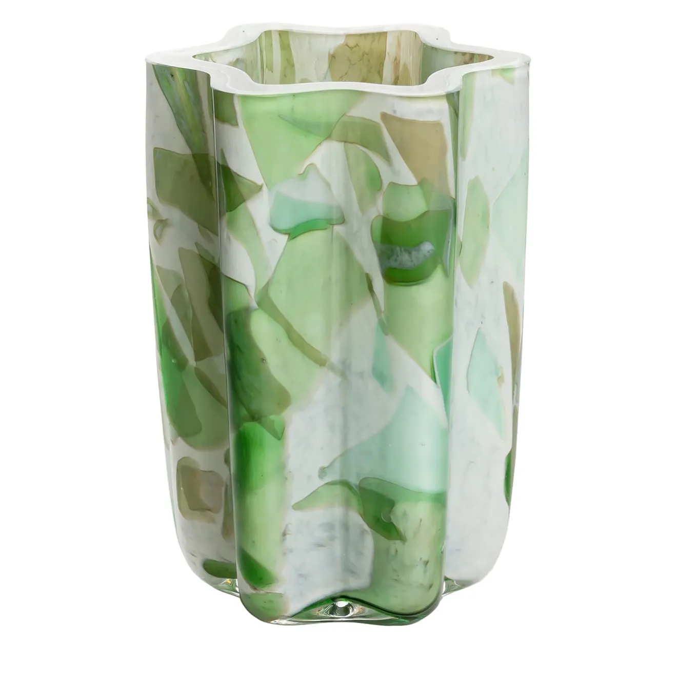Stories Of Italy Vaso di vetro verde a secchiello