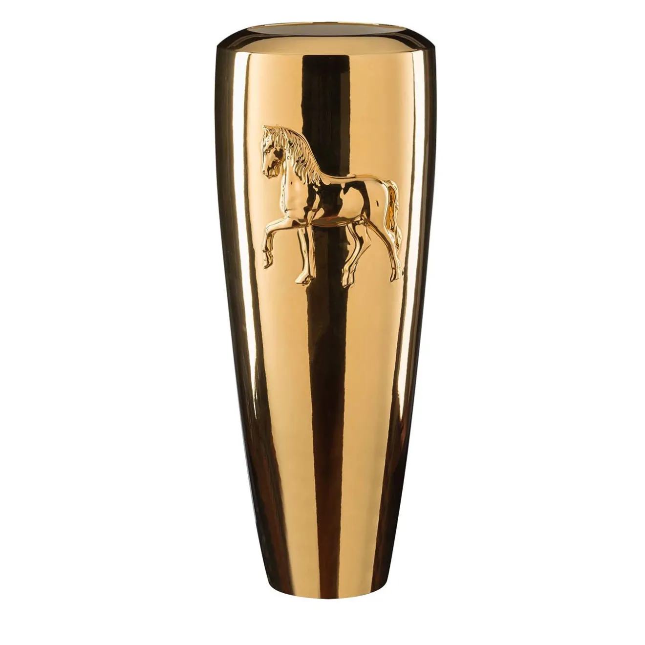 VGnewtrend Vaso d'oro con cavallo Obice