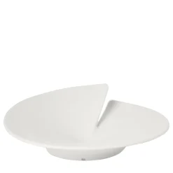 Lineasette Vaso e centrotavola in ceramica bianca Elica