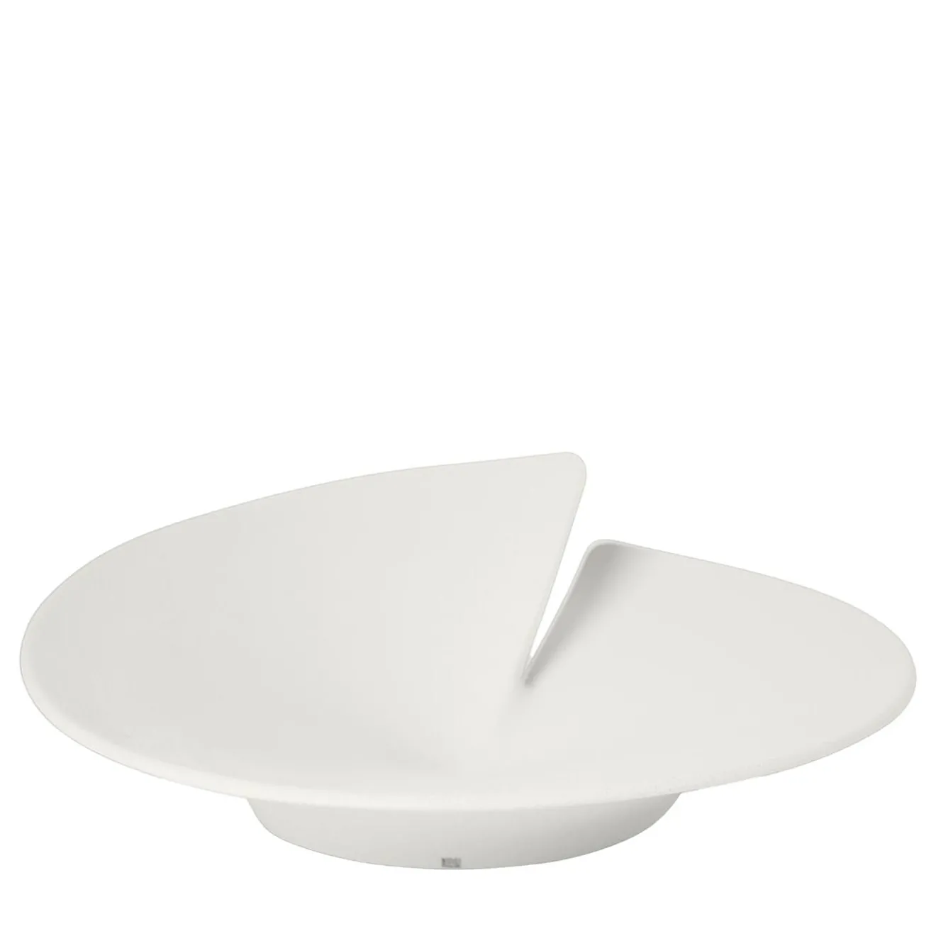 Lineasette Vaso e centrotavola in ceramica bianca Elica