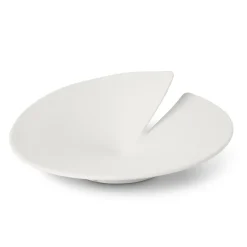 Lineasette Vaso e centrotavola in ceramica bianca Elica