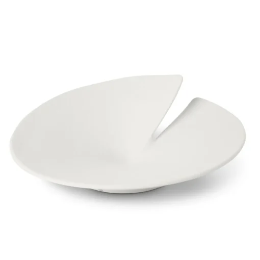 Lineasette Vaso e centrotavola in ceramica bianca Elica