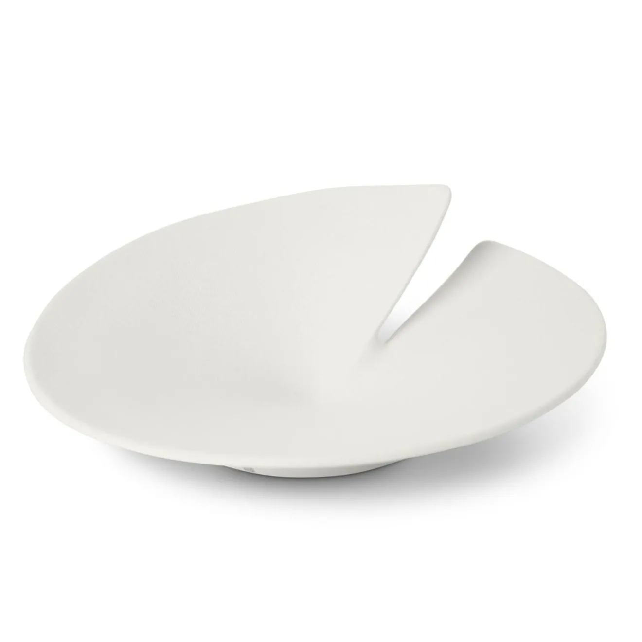 Lineasette Vaso e centrotavola in ceramica bianca Elica