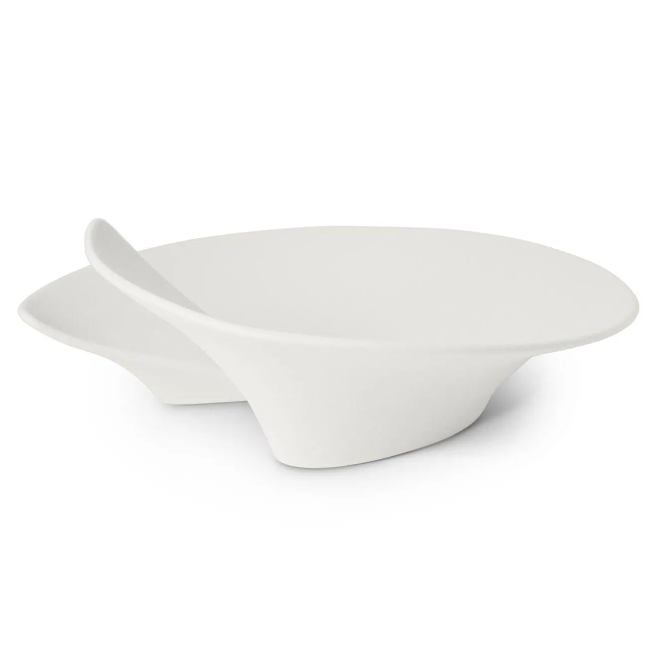 Lineasette Vaso e centrotavola in ceramica bianca Elica