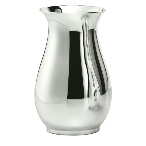 Schiavon Vaso Essentia Bulbous in metallo argentato