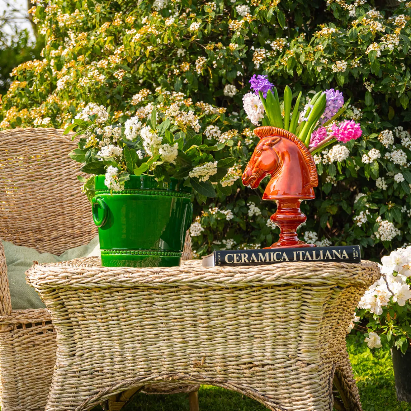 Romarin Vaso figurativo in ceramica Cheval Blanc