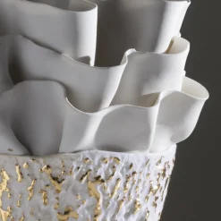 Fos Ceramiche Vaso Flora Gold Spots