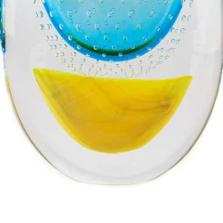 Officine di Murano 1295 Vaso giallo e azzurro Vrmbicolr