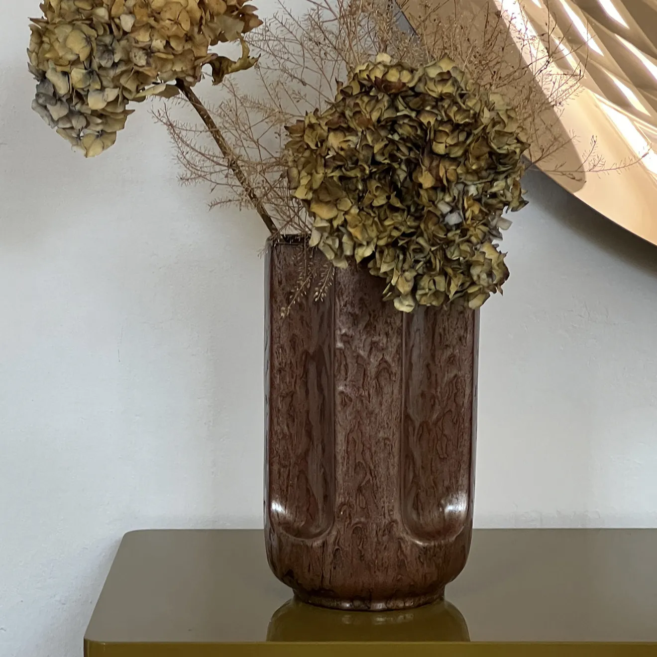 mg12 by Monica Geronimi Vaso Giuseppe Rame in ceramica smaltata bronzo lucida