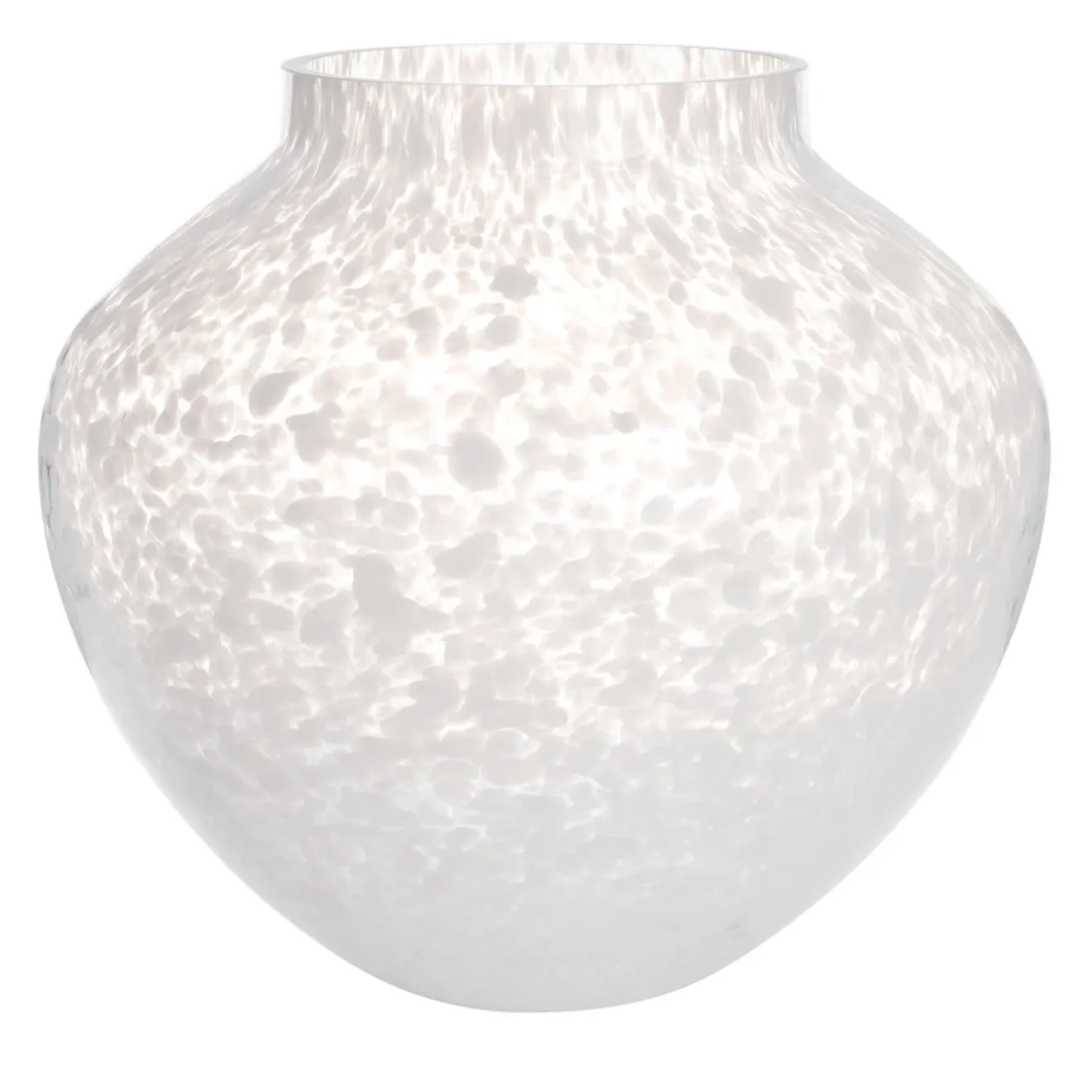Stories Of Italy Vaso Grande in Vetro di Murano Bianco Opaline Olla