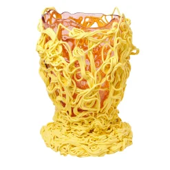 Corsi Design Factory Vaso Grande Spaghetti Special Giallo e Rosa di Gaetano Pesce