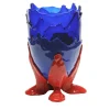 Corsi Design Factory Vaso grande trasparente rosso e blu di Gaetano Pesce