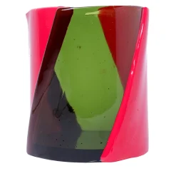 Corsi Design Factory Vaso Grande Twirl Verde e Fucsia di Enzo Mari