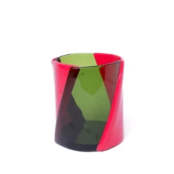 Corsi Design Factory Vaso Grande Twirl Verde e Fucsia di Enzo Mari