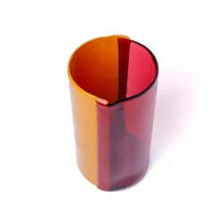 Corsi Design Factory Vaso Grande Two Lines Fucsia e Arancio di Enzo Mari
